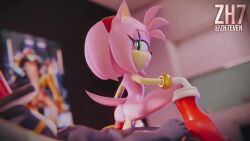 1boy 1girls 3d amy_rose animated anthro anthro_penetrated anti_groove cowgirl_position female furry green_eyes hands_on_knees hedgehog male moaning moaning_in_pleasure mp4 partially_clothed pink_fur riding riding_penis sex shy_guy size_difference smaller_female sonic_(series) sonic_the_hedgehog_(series) sound tagme tail vaginal_penetration video zh7even