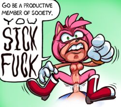 amy_rose boots breasts dialogue female funny gloves nude penis pointing pussy pussy_juice sonic_(series) sonic_team sonic_the_hedgehog termiteterror