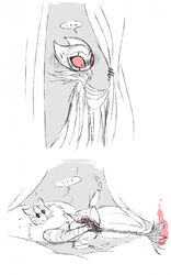 2_horns 2boys anal_masturbation anthro arthropod blush brumm_(hollow_knight) caught cloak flustered grimm_(hollow_knight) hollow_knight horn horns insects lurell masturbation shocked small_horns