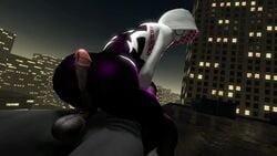 3d animated asmfan94 ass assjob big_ass big_penis buttjob clothed_sex clothing dark-skinned_male dark_skin female_focus female_on_top gwen_stacy interracial marvel mask masked_female miles_morales outercourse penis sound source_filmmaker spider-gwen spider-man_(miles_morales) spider-man_(series) superhero superheroine tagme twerking video