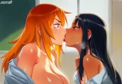 3girls ai_generated aigatari blowjob caught cheating futa_on_female futanari gamo-chan hayase_nagatoro kiss kissing netorare ntr oral please_don't_bully_me,_nagatoro saliva sloppy yoshi_(nagatoro) yuri