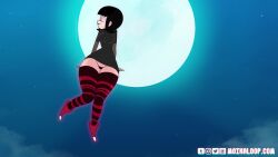ass ass_focus big_ass big_breasts exhibitionism hi_res hotel_transylvania mavis_dracula moikaloop presenting_ass tagme video
