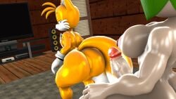 1boy 1futa 1girls alien alien_girl big_ass big_breasts big_penis blueapple cosmo_the_seedrian erect_penis erection fox futanari huge_ass imminent_sex looking_at_partner looking_back nude nude_female nude_futa plant plant_girl presenting presenting_ass showing_ass sonic_(series) tails tails_the_fox