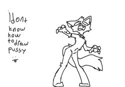 female hi_res humanoid solo voxicat