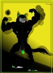 abs absurd_res anthro balls canid canine canis danny_phantom feral hi_res machki12_ka male mammal muscular muscular_male nickelodeon nude penis solo wolf wulf_(danny_phantom)
