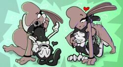 2024 3_toes 4_fingers ^_^ all_fours anthro anthro_on_anthro anthro_penetrated anthro_penetrating anthro_penetrating_anthro ass bav big_butt black_body black_breasts black_ears black_fur black_heart black_nose black_strapon bodily_fluids bon_(bav) bow_tie breasts brown_body brown_butt brown_ears brown_eyebrows brown_fur brown_hair brown_inner_ear brown_nose brown_tail closed_eyes clothing countershade_face countershading digital_media_(artwork) drooling duo ear_grab eyebrows eyelashes feet female female/female female_penetrated female_penetrating female_penetrating_female finger_in_mouth fingers from_behind_position fur gloves grey_tongue hair hair_over_eye handwear happy happy_sex headlock inkblot lagomorph leporid looking_down looking_down_at_another looking_pleasured mammal motion_lines multicolored_body multicolored_fur navel nipples one_eye_closed one_eye_half-closed open_mouth open_smile oral oral_penetration penetration rabbit red_nose rosi_(bon_horny) saliva scut_tail sex sex_toy short_tail small_breasts smile strapon strapon_in_mouth strapon_in_pussy strapon_sex tail teeth thick_thighs toes tongue toony toying_partner triangle_nose two_tone_body two_tone_fur vaginal_penetration vaginal_penetration white_body white_bow_tie white_clothing white_countershading white_gloves white_handwear white_nipples wide_hipped_anthro wide_hipped_female wide_hips