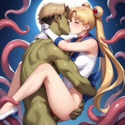 ai ai_generated female female green_body hentai hug kissing sailor_moon standing_sex tagme tentacle tentacle_sex video