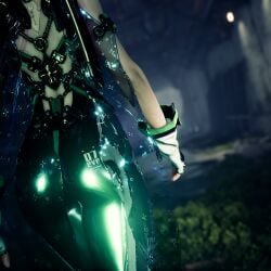 1girls 3d android asian asian_female ass big_ass big_thighs black_hair black_nails brown_eyes curvy eve_(stellar_blade) female female_only robot robot_girl shiny skintight skintight_bodysuit solo stellar_blade thick transparent_latex viewed_from_behind voluptuous your__waifu