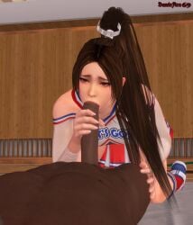 1boy 1girls danteace69 dark-skinned_male dead_or_alive fatal_fury king_of_fighters mai_shiranui oral oral_sex sex