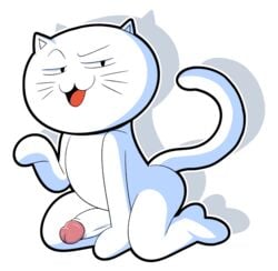 :3 animal_humanoid big_penis black_eyes cat_humanoid felid felid_humanoid feline feline_humanoid humanoid jerseydevil male male_only mammal mammal_humanoid penis pink_skin theodd1sout theodd1sout_(character) whiskers white_skin youtube