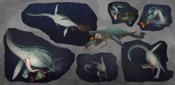 absurd_res abyss abyssosaurus alien_fish animal_genitalia bodily_fluids cloaca cryptoclididae cum english_text feces feral fish genital_fluids genitals hi_res marine marine_reptile oral penis plesiosaur prehistoric prehistoric_reptile prehistoric_species reptile scalie sea technesaurus text underwater vore water wehf willing_prey