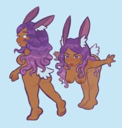 black_girl boobs_hang breasts breasts breasts bunny_girl dark-skinned_female dark_skin dunyunrings farming female female_only indie_game rabbit_girl sun_haven video_games