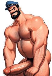 ai ai_generated bara big_penis bluto civitai daddy dilf gay hairy_male huge_cock large_muscles large_penis male_focus male_only muscular_male popeye_(series) solo_male