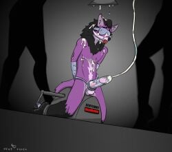 anthro bodily_fluids bondage bondage bound canid canine cum cum_on_face cum_on_own_face cum_on_self cum_shower dominant dominant_female feet female forced forced_orgasm genital_fluids group male male/female mammal maned_wolf orgasm penile penis_milking penis_pump sex_toy sybian tickling tickling_feet tj-45 tojo trio