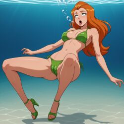1girls ai_generated asphyxiation bikini cartoon_network drowned drowning female peril sam_(totally_spies) sexfightfun solo stable_diffusion totally_spies underwater underwater_peril