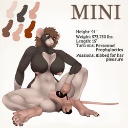 2018 5_toes ambiguous_gender anthro areola balls breasts english_text fasttrack37d furry futanari group hair hi_res humanoid_penis intersex intersex/ambiguous macro mammal model_sheet nipples nude penis rodent simple_background size_difference smile spread_legs spreading text toes tongue tongue_out