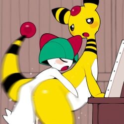 ai_generated ampharos freely_w_dog pokemon pokemon_(species) pokemon_gsc pokemon_rse ralts