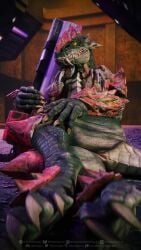 anthro barefoot feet furry lizard monster monster_girl pussy quake quake_champions scales scalie sorlag thatworgen