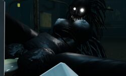 big_breasts black_shadow glowing_eyes horror_game horror_story_(character) mother roblox_game smiling the_mimic white_eyes