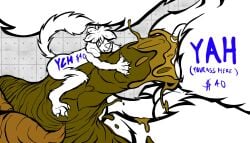 ambiguous_gender anal anal_vore anthro duo excessive_feces feces hi_res humanoid humping hyper hyper_feces intersex intersex/intersex vore ych_(character)