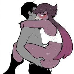 ai_generated avian avian_humanoid bird carrying carrying_partner carrying_position freely_w_dog furry furry_female