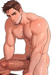 ai ai_generated bara big_penis civitai daddy dilf gay hairy_male huge_cock large_muscles large_penis male_focus male_only marvel marvel_comics muscular_male peter_b_parker peter_parker solo_male spider-man spider-man:_across_the_spider-verse spider-man:_into_the_spider-verse spider-man_(series)