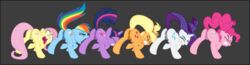 anus applejack_(mlp) ass clenched_teeth cutie_mark dogmaf equid equine female fluttershy_(mlp) friendship_is_magic grey_background group hi_res horse male mammal mane_six_(mlp) my_little_pony pinkie_pie_(mlp) rainbow_dash_(mlp) rarity_(mlp) rear_view scrunchy_face simple_background straight_hair teeth twilight_sparkle_(mlp)