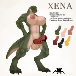 2018 3_toes anthro areola balls bondage bound breasts claws dickgirl dinosaur english_text erection fasttrack37d furry futanari group hair hi_res intersex macro model_sheet nipples nude penis reptile scalie simple_background slit_pupils text toe_claws toes