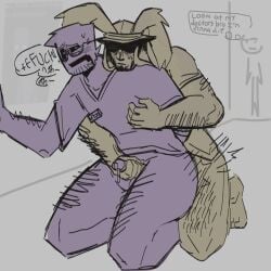 2boys anal_sex bunny_ears crack_pairing crack_ship crackship dave_miller_(dayshift_at_freddy's) facial_hair five_nights_at_freddy's flat_colors forsaken_(roblox) gay hospital jerkingoff jerkingoff_another mafioso_(dream_game) mafioso_(forsaken) old_male old_man_yaoi old_men_yaoi overstimulation scrubs sketch text yeah