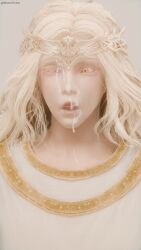 1boy 3d blender blonde_hair clothed cum cum_on_face desess3intes elden_ring facial femboy fromsoftware gay long_hair miquella miquella_the_kind solo surprised surprised_expression tagme twink yaoi yellow_eyes