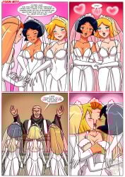 3girls alex_(totally_spies) carmen_(totally_spies) clover_(totally_spies) comic comic_page female gabriella_(totally_spies) marathon_(copyright) marriage palcomix sam_(totally_spies) stella_(totally_spies) totally_spies totally_together_forever_(comic) wedding wedding_dress