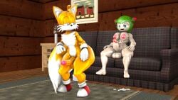 1boy 1futa 1girls alien alien_girl big_ass big_breasts big_penis blueapple cosmo_the_seedrian cum cum_on_floor erect_penis erection fox futanari huge_cock imminent_sex looking_at_partner looking_back nude nude_female nude_futa plant plant_girl presenting presenting_ass showing_ass sonic_(series) tails tails_the_fox