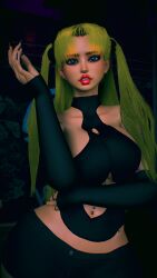 1girls 3d 4k alternate_breast_size alternative_skin_color big_breasts big_lips black_eyeshadow blonde_hair blue_eyes breast_squeeze breasts crashbanditkut ear_piercing eyeshadow fat_lips fate/stay_night fate_(series) female female_focus hair hi_res high_resolution highres light-skinned_female light_skin lips lipstick long_hair looking_at_viewer makeup navel navel_piercing nose_piercing piercing red_lipstick septum_piercing shorts solo stockings tattoo tattoos thick_thighs thighs tohsaka_rin twintails video_game_character video_games virt-a-mate virtamate voluptuous voluptuous_female