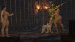 3d ass balls big_ass big_breasts big_butt black_hair blonde_hair breasts butt captive chained chains cock dungeon female futa_on_female futanari green-skinned_futa green_skin grokasha_ironfang huge_balls huge_breasts huge_cock huge_penis huge_testicles human human_female indoors intersex light-skinned_female light_skin long_hair muscular naked naked_female naked_futa naked_futanari nude nude_female nude_futa nude_futanari orc orc_futa penis red_hair spread_legs testicles thick_thighs thighs ts_jendana world_of_warcraft