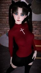 1girls 3d 4k apartment black_hair blue_eyes breasts crashbanditkut fate/stay_night fate_(series) female female_focus hair hi_res high_resolution highres light-skinned_female light_skin lips long_hair looking_at_viewer skirt small_breasts solo stockings sweater tohsaka_rin twintails video_game_character video_games virt-a-mate virtamate