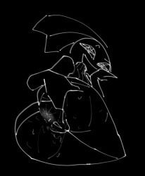 2024 anthro anus ass bedroom_eyes black_and_white black_background bodily_fluids clothing digital_drawing_(artwork) digital_media_(artwork) female female_anthro humanoid_vulva lagomorph leporid mammal monochrome narrowed_eyes open_mouth open_smile presenting presenting_hindquarters rabbit seductive simple_background sleeveless_clothing sleeveless_sweater sleeveless_topwear smile solo spread_butt spreading sweat sweaty_butt sweaty_vulva vib-ribbon vibri vussybussy