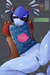 artist_request clockwork clockwork_(roblox) clothing cuntboy cuntboy_only grin grinning meme_in_the_background nervous presenting pussy pussy_juice roblox roblox_avatar robloxian shirt_lift spread_legs