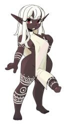 1futa 2d areolae balls ballsack breasts clothed clothed_futa cock cock_out dark-skinned_futa dark_skin dick dick_out dickgirl elf elf_ears elf_futa functionally_nude functionally_nude_futa futanari lii_demo nipples original original_character penis penis_out red_eyes simple_background solo solo_futa tattoo tattoo_on_arm tattoo_on_legs tattoo_on_penis tattooed_arm tattoos testicles tribal tribal_markings tribal_tattoos white_background white_hair