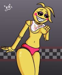 animatronic bird breasts chicken five_nights_at_freddy's five_nights_at_freddy's_2 fnaf furry half-closed_eyes nipple_slip panties pink_panties robot thick_thighs tits_out toy_chica_(fnaf) underboob
