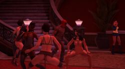 1boy 3d 3dcg 5girls absurd_res ass censored character_request cleavage dancing femsub fishnets game_screenshot large_breasts malesub microskirt miniskirt playa_(saints_row) prostitute prostitution red_microskirt saints_row saints_row_the_third screenshot smoking stockings sunabouzu_(artist) tagme video_game