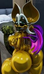 3:5 absurd_res animal_genitalia animal_penis areola ass big_breasts big_butt big_penis bodily_fluids breasts cum equine_genitalia equine_penis female fumes genital_fluids genitals grin hi_res huge_butt huge_cock nipples penis rouge_the_bat sanory sega smegma smile smug sonic_(series) sonic_the_hedgehog_(series) tail wings