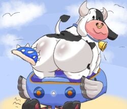 anthro ass blue_shell_(mario) bovid bovine cattle cow cow_(mario) cowbell female kart mammal mario_(series) mario_bros mario_kart mario_kart_world moo_moo_(mario) moo_moo_meadows_cow nintendo nude solo spiny_shell spiny_shell_(mario_kart) tagme ugly-rat15508 vehicle