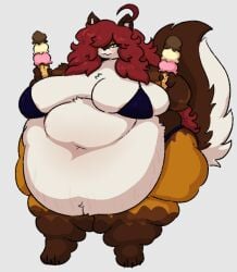 bbw big_breasts breasts cleavage female furry huge_breasts maple_(mexifurfoof) mexifurfoof overweight tagme thick_thighs wide_hips