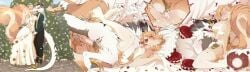 absurd_res anthro biped bodily_fluids breasts brown_body brown_fur clothed clothing cum cum_in_pussy cum_in_vagina cum_inside dragon duo erection female female_penetrated fur genital_fluids genitals heart_symbol hi_res male male/female male_penetrating male_penetrating_female mammal myoukky mythological_creature mythological_scalie mythology penetration penile penile_penetration penis pussy rodent scalie sciurid sex sound_effects squirrel standing tail tree_squirrel vaginal_penetration vulva wedding white_body white_fur white_tail