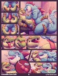 2boys anal anal_knotting anal_orgasm anal_sex animal_genitalia anthro anthro_on_anthro anthro_penetrated anthro_penetrating anthro_penetrating_anthro anthrofied anus ass bodily_fluids chubby comic cum cum_in_ass cum_inside cum_while_penetrated cumshot dandy_(legendz) dialogue duo ejaculation english_text erection feraligatr gay genital_fluids genital_slit half-closed_eyes hands-free hi_res internal interspecies knotting larger_male male male_only male_penetrated male_penetrating nintendo nude orgasm original_character penetration pokémon_(species) pokemon pokemon_gsc scalie sex size_difference slit smaller_male text thesecretcave thick_thighs video_games watermark wide_hips yaoi