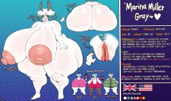 ass breasts busty eldiipiid marina_miller_gray naked oc oc_character oc_sheet