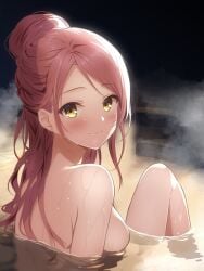 1girls absurd_res absurdres bare_arms bare_back bare_breasts bare_calves bare_chest bare_knees bare_legs bare_midriff bare_shoulders bare_skin bare_thighs bare_tits bare_torso bath bathing bathtub blush blush blush_lines blushing_at_viewer blushing_female borgbutler breasts closed_mouth completely_naked completely_naked_female completely_nude completely_nude_female dot_nose dripping_wet female female female_focus female_only hair_bun high_resolution highres knees legs light-skinned_female light_skin lips long_hair looking_at_viewer looking_back looking_back_at_another looking_back_at_partner looking_back_at_viewer love_live! love_live!_sunshine!! medium_breasts mist naked naked_female nude nude_female onsen parted_bangs partially_submerged partially_submerged_legs red_hair red_hair_female sakurauchi_riko shoulders sideboob simple_background sitting slender_body slender_waist slim_girl slim_waist smile smiling smiling_at_viewer soaked solo steam submerged_feet submerged_legs thin_waist upper_body water wet wet_belly wet_body wet_breasts wet_face wet_hair wet_legs wet_skin yellow_eyes yellow_eyes_female