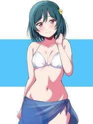 1girls absurd_res absurdres bare_arms bare_belly bare_chest bare_hands bare_hips bare_midriff bare_navel bare_shoulders bare_skin bare_thighs bare_torso belly belly_button bikini bikini_bottom bikini_only bikini_top blue_background blue_skirt blue_veil blush blush blush_lines blushing_at_viewer blushing_female borgbutler breasts cleavage collarbone dot_nose elbows embarrassed embarrassed_female embarrassed_nude_female female female_focus female_only flat_belly flat_chest flat_chested green_hair green_hair_female groin half_naked hand_on_hair hand_on_head hand_on_own_hair hand_on_own_head head_tilt high_resolution high_school_student highres hourglass_figure legs light-skinned_female light_skin lips looking_at_viewer love_live! love_live!_nijigasaki_high_school_idol_club mifune_shioriko naked naked_female navel nude nude_female petite petite_body petite_breasts petite_female petite_girl pink_eyes pink_eyes_female pussy school_girl short_hair shoulders simple_background skinny skinny_female skinny_girl skinny_waist skirt slender_body slender_waist slim_girl slim_waist small_breasts smile smiling smiling_at_viewer solo standing string_bikini swimsuit swimwear teen_girl teenage_girl teenager thick_thighs thighs thin_waist tilted_head upper_body v-line veil white_background white_bikini_bottom white_bikini_only white_bikini_top white_string_bikini white_swimsuit white_swimwear wide_hips