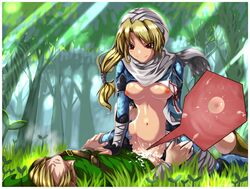 1boy 1girls blonde_hair breasts clothed_sex clothing cowgirl_position cum cum_in_pussy cum_inside edit emperpep evil_grin female femdom impregnation link link_(ocarina_of_time) long_hair male ninja nipples ocarina_of_time ovum penetration pussy red_eyes sex sheik spread_legs the_legend_of_zelda vaginal_penetration x-ray