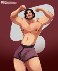 abs beard beefy buff bulge daddy gay male male_only manly markiplier pleasurepuppynsfw sex solo solo_male underwear underwear_only